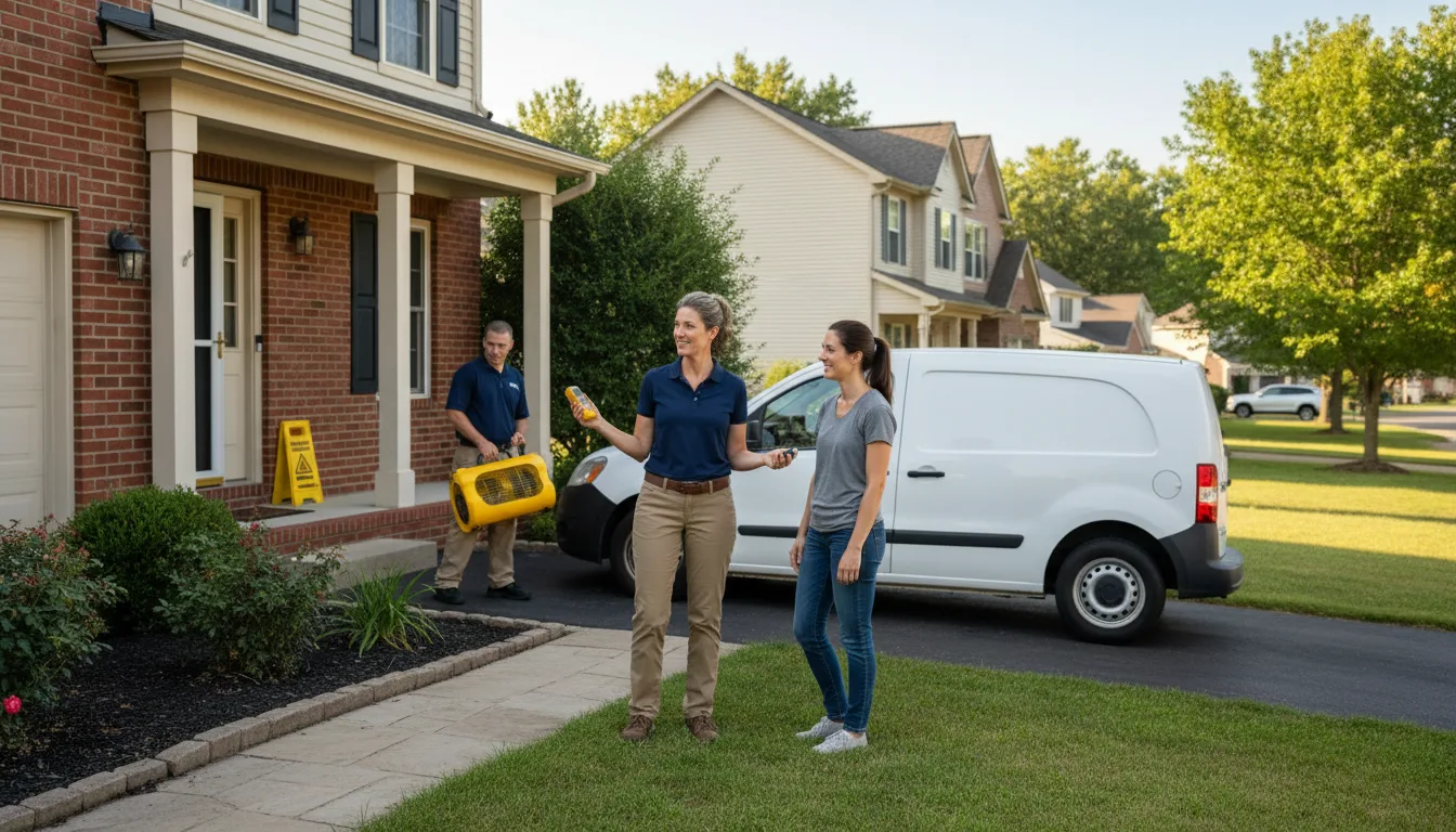 Residential water damage restoration in Sondheimer, LA